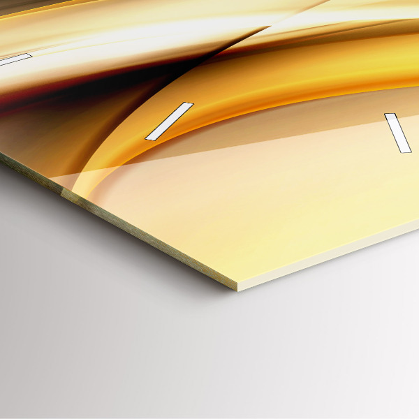 Skleněné hodiny čtvercové Abstrakce vlny