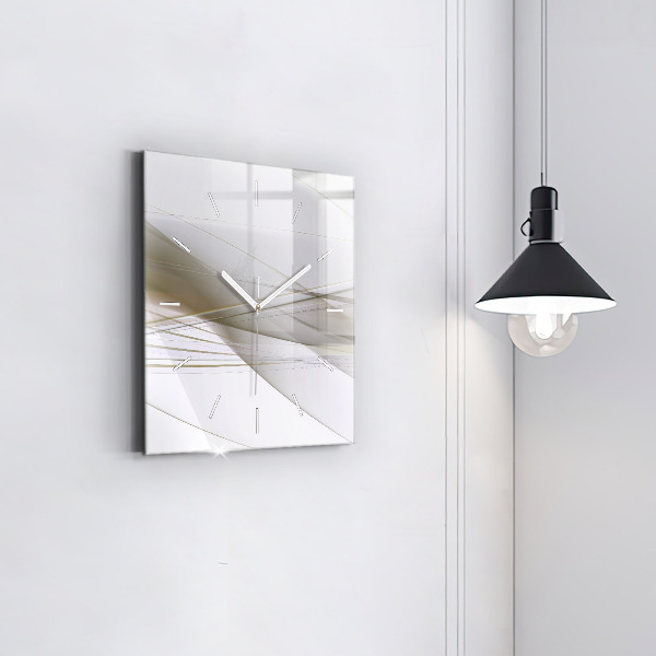 Skleněné hodiny čtvercové Jasná abstrakce