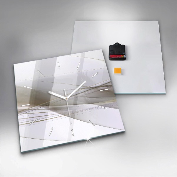 Skleněné hodiny čtvercové Jasná abstrakce