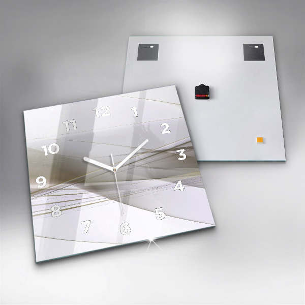 Skleněné hodiny čtvercové Jasná abstrakce