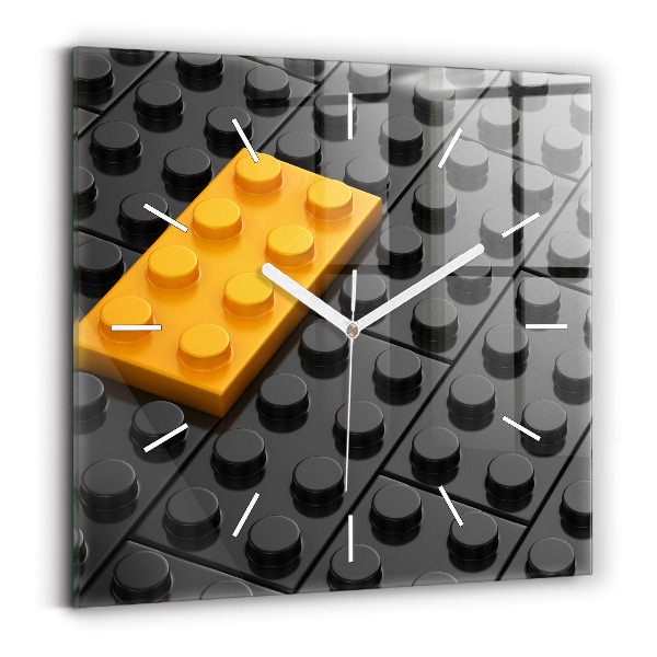 Skleněné hodiny čtvercové Kvádry na hraní