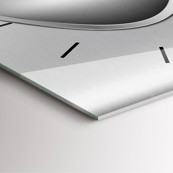 Skleněné hodiny čtvercové Šedá kovová abstrakce