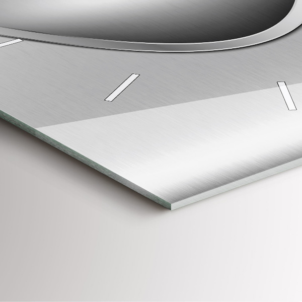 Skleněné hodiny čtvercové Šedá kovová abstrakce