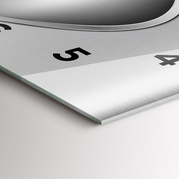 Skleněné hodiny čtvercové Šedá kovová abstrakce