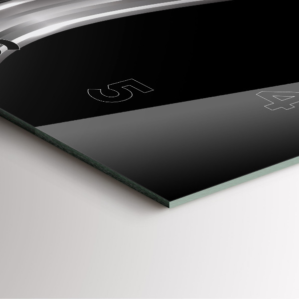 Čtvercové nástěnné hodiny Černá kovová abstrakce