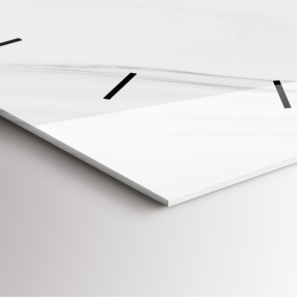 Skleněné hodiny čtvercové Dekorativní mramor