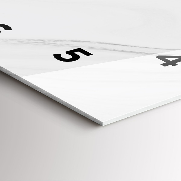 Skleněné hodiny čtvercové Dekorativní mramor