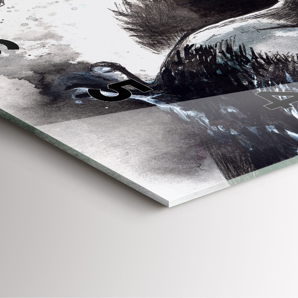 Skleněné hodiny čtvercové Malovaní ptáci