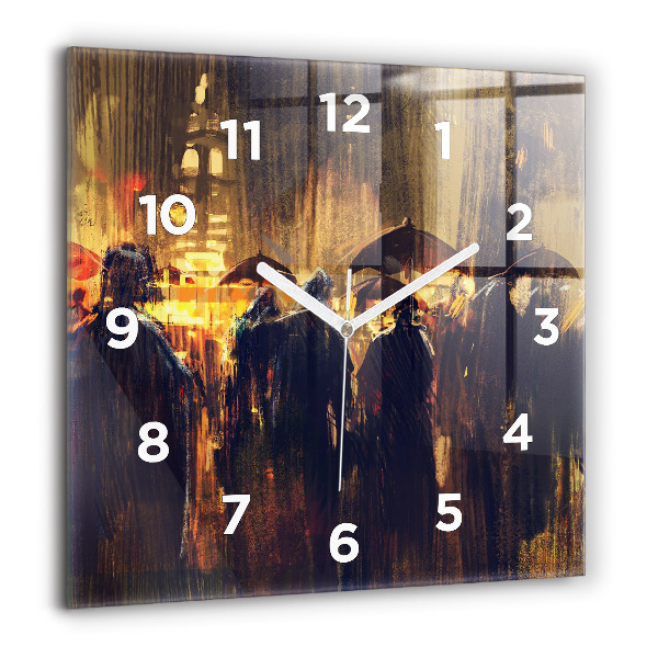 Skleněné hodiny čtvercové Impresionismus v umění Trh
