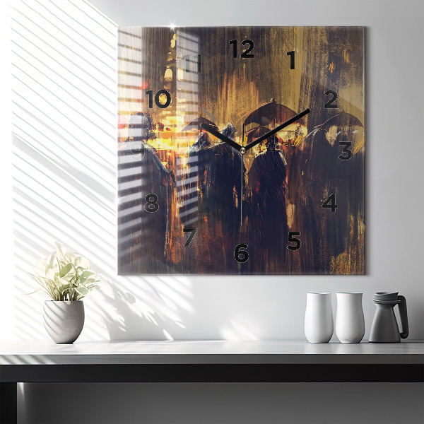 Skleněné hodiny čtvercové Impresionismus v umění Trh