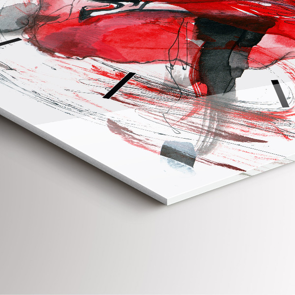 Skleněné hodiny čtvercové Tančící pár