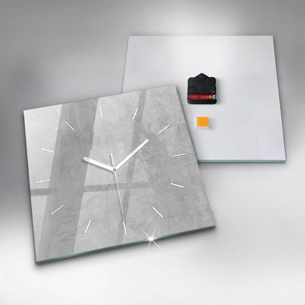 Čtvercové nástěnné hodiny Kamenná zeď