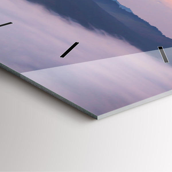 Skleněné hodiny čtvercové Krásná krajina