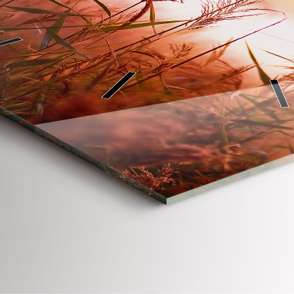 Skleněné hodiny čtvercové Mlhavé ráno