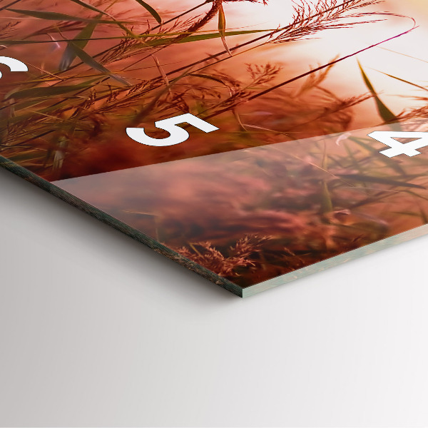 Skleněné hodiny čtvercové Mlhavé ráno