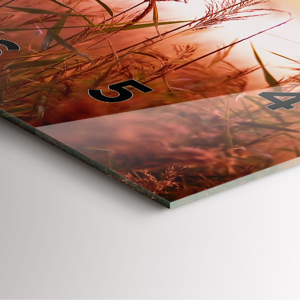 Skleněné hodiny čtvercové Mlhavé ráno