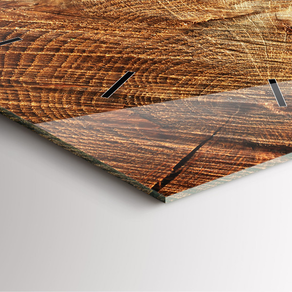 Skleněné hodiny čtvercové Starý kmen stromu