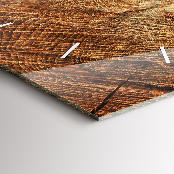 Skleněné hodiny čtvercové Starý kmen stromu