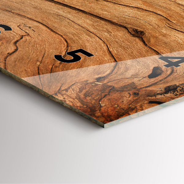 Skleněné hodiny čtvercové Staré dřevo