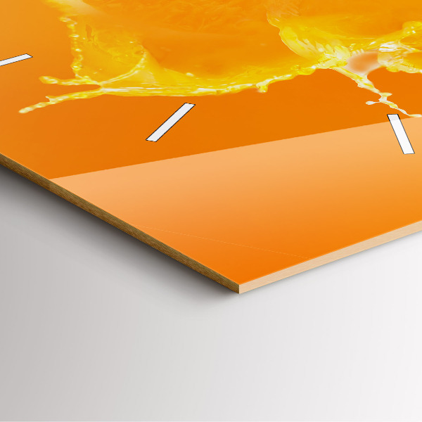 Skleněné hodiny čtvercové Oranžový