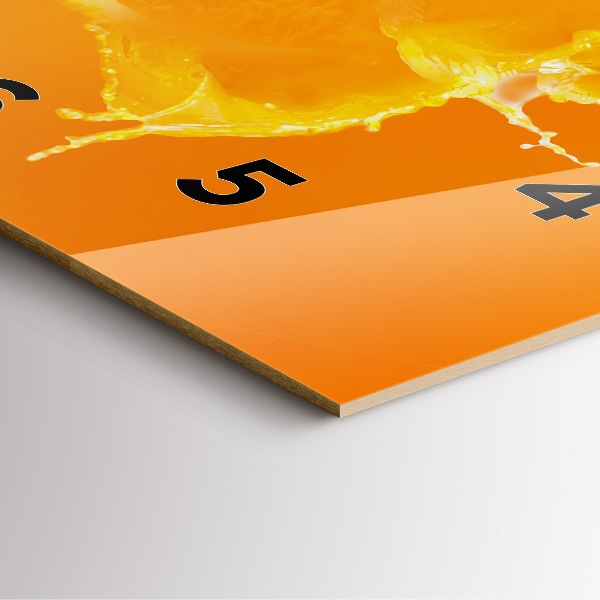 Skleněné hodiny čtvercové Oranžový