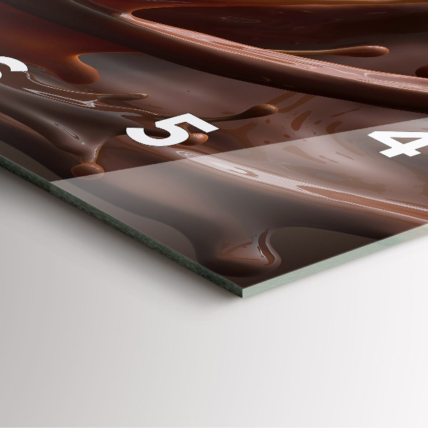 Čtvercové nástěnné hodiny Kakaové vlny