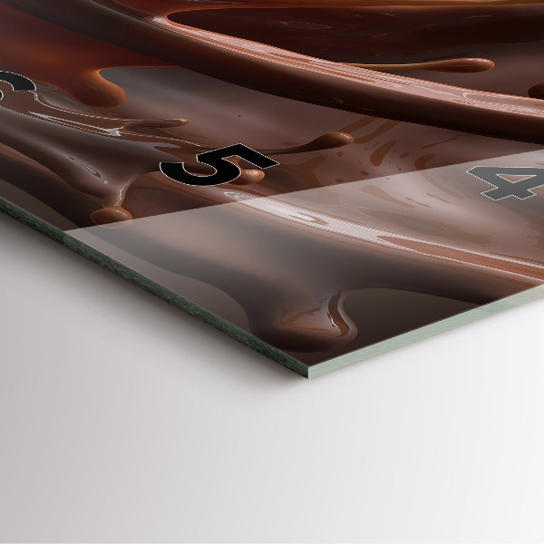 Čtvercové nástěnné hodiny Kakaové vlny