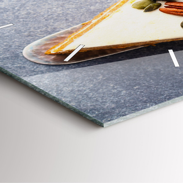 Čtvercové nástěnné hodiny Kousek dortu