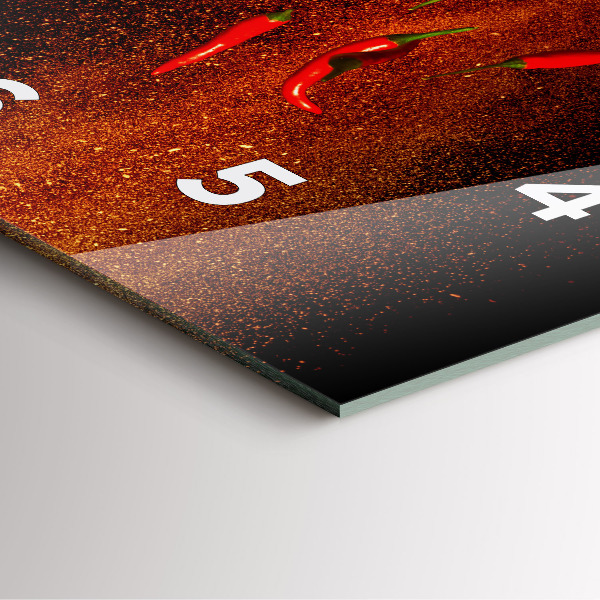 Čtvercové nástěnné hodiny Chilli papričky