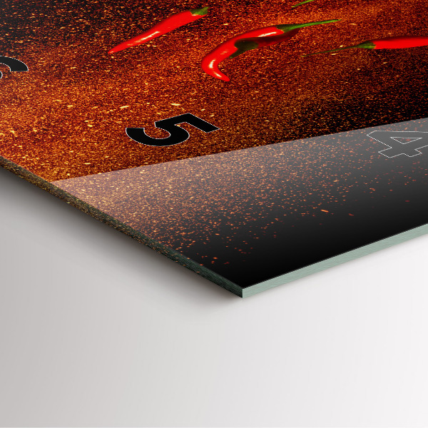 Čtvercové nástěnné hodiny Chilli papričky