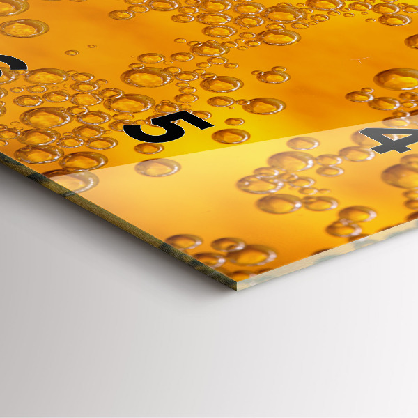 Čtvercové nástěnné hodiny Pivo s pěnou