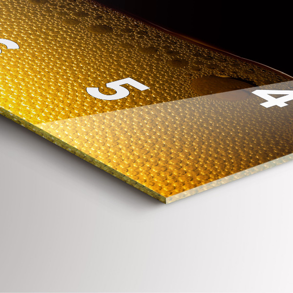 Čtvercové nástěnné hodiny Pomerančový džus