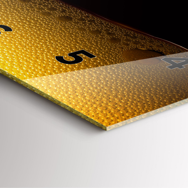 Čtvercové nástěnné hodiny Pomerančový džus