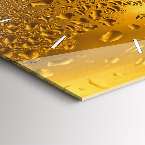 Čtvercové nástěnné hodiny Pivní hrnek