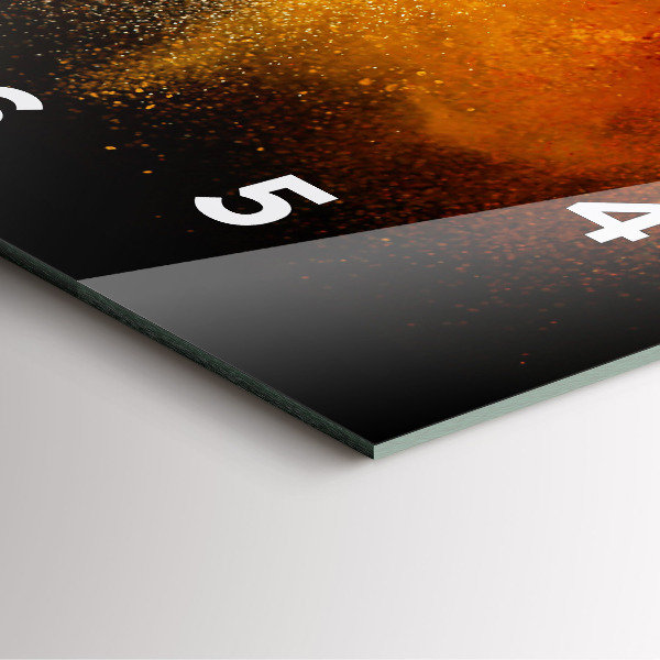 Čtvercové nástěnné hodiny Rozsypané koření