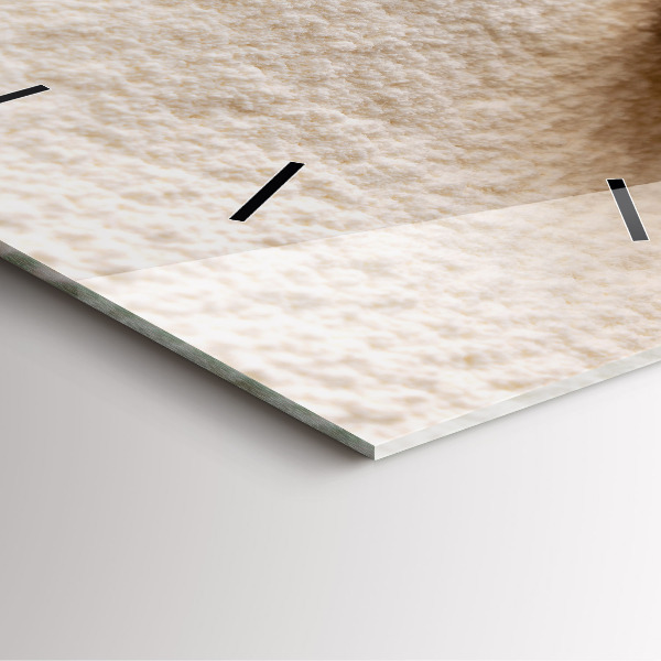 Čtvercové nástěnné hodiny Mouka a obilné klasy