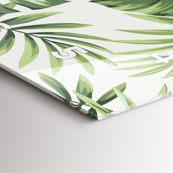 Čtvercové nástěnné hodiny Tropický vzor