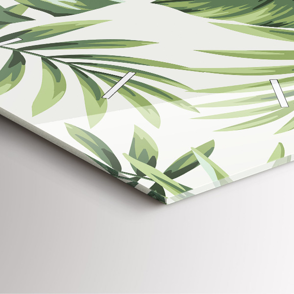 Čtvercové nástěnné hodiny Tropický vzor