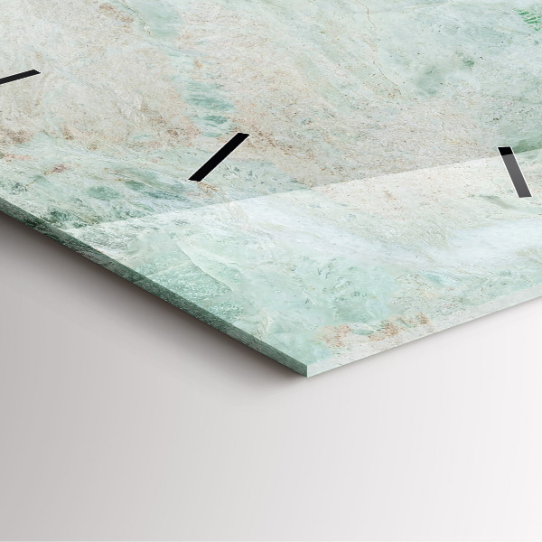 Skleněné hodiny čtvercové Textura mramorového kamene