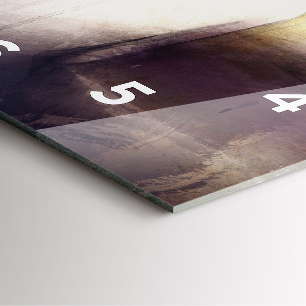 Skleněné hodiny čtvercové Abstraktní portrét ženy