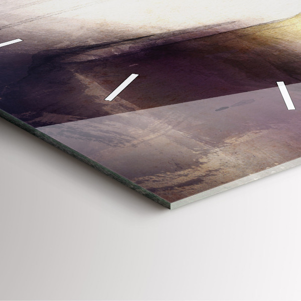 Skleněné hodiny čtvercové Abstraktní portrét ženy