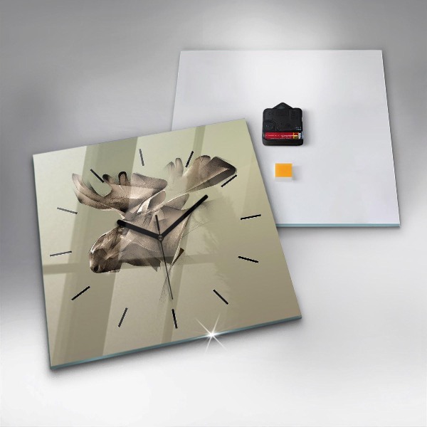 Skleněné hodiny čtvercové Grafický los