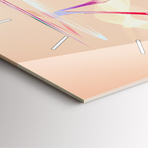 Skleněné hodiny čtvercové Ilustrace plameňáka