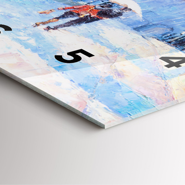 Skleněné hodiny čtvercové Olejomalba