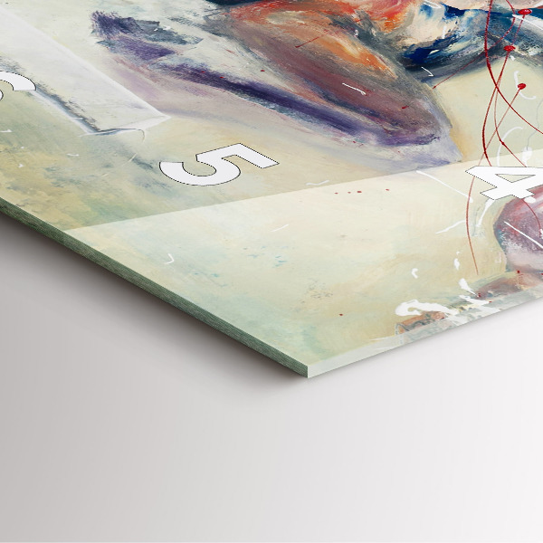 Čtvercové nástěnné hodiny Ilustrace cválajících koní