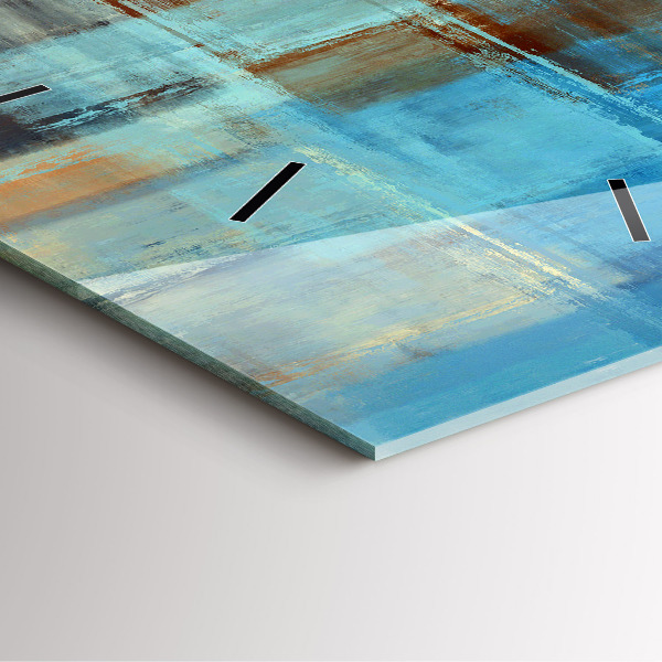 Skleněné hodiny čtvercové Barevné pozadí - abstraktní