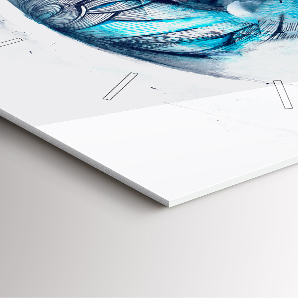 Skleněné hodiny čtvercové Ilustrace vlčího oka