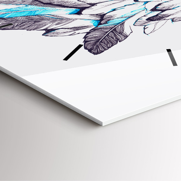 Skleněné hodiny čtvercové Imitace ptačích křídel