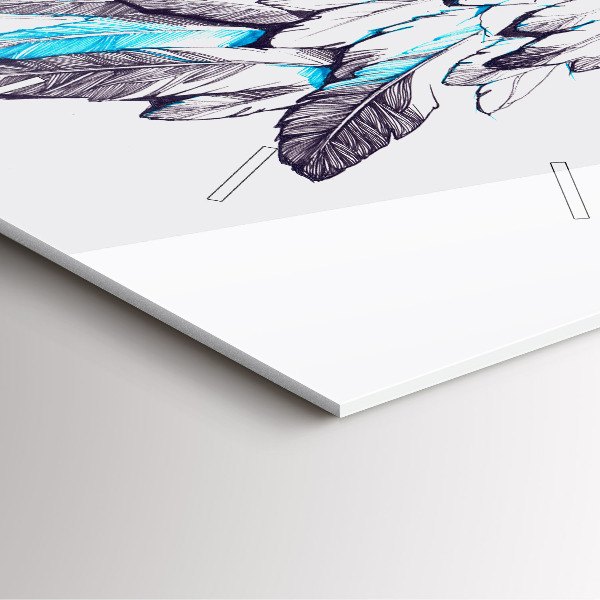 Skleněné hodiny čtvercové Imitace ptačích křídel