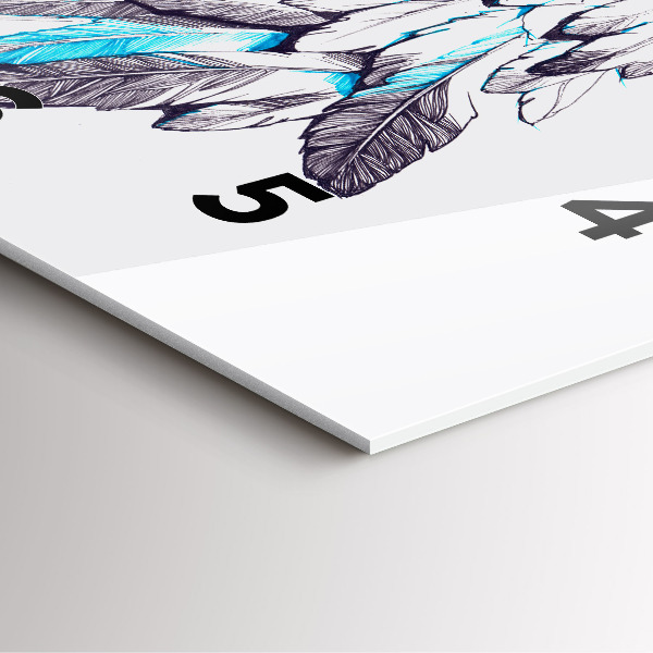 Skleněné hodiny čtvercové Imitace ptačích křídel